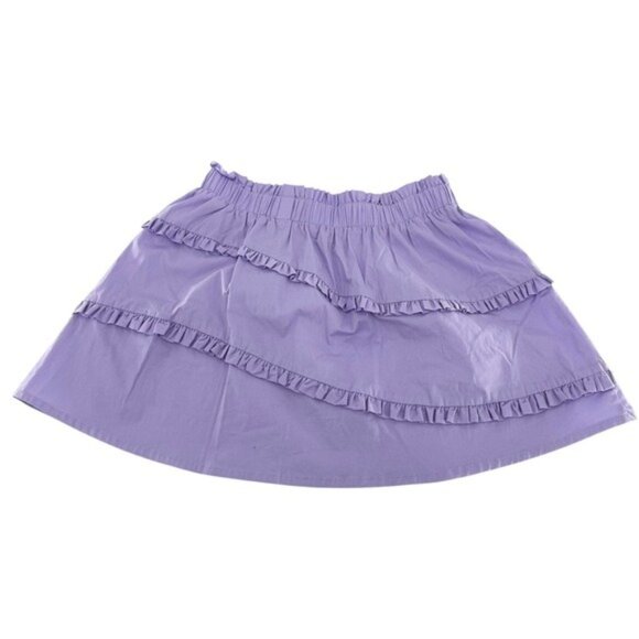 Taylor Tillman Purple Mini Skirt with Ruffled Tiers, M - Picture 1 of 5